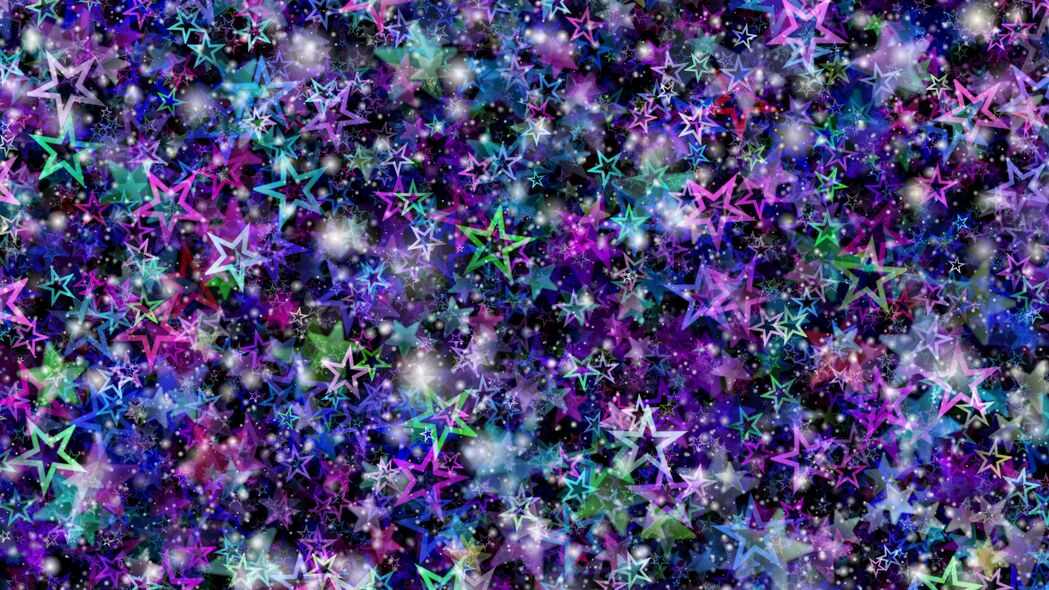 星星炫彩眩光闪光艺术，精选4K高清壁纸，3840x2160超清背景图片下载
