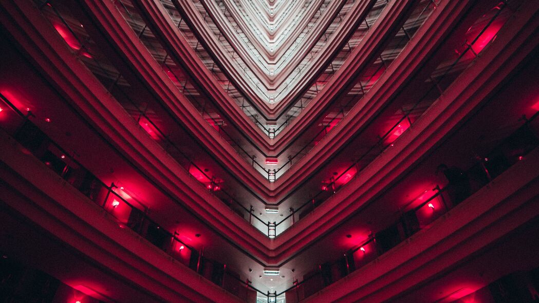 室内极简楼层建筑，高清4K壁纸，3840x2160精美背景图片下载