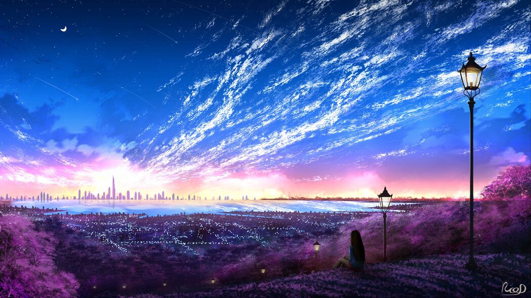 女孩之夜，孤独艺术之美，精选4K高清壁纸（3840x2160）免费下载