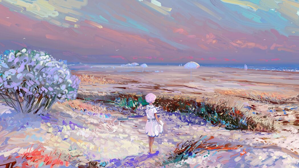 女孩独舞田野，艺术之美尽在4K壁纸，3840x2160高清背景图片下载