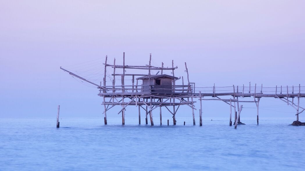 码头海景与圣维托基耶蒂诺天空，意大利风情4K超高清壁纸（3840x2160）下载