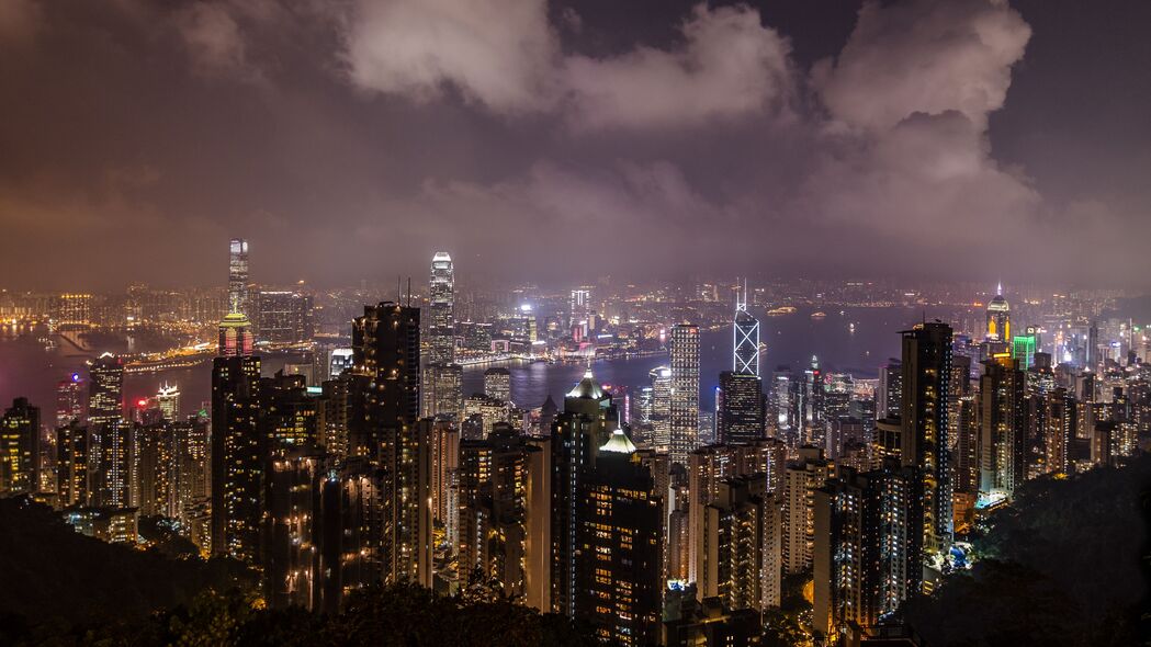 夜城摩天大观，香港大都市4K超高清壁纸（3840x2160）
