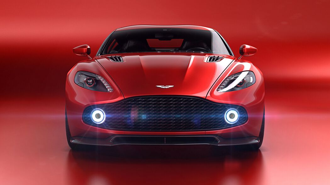 阿斯顿马丁Vanquish Zagato Volante，炫红前视，超跑风采，4K高清壁纸下载
