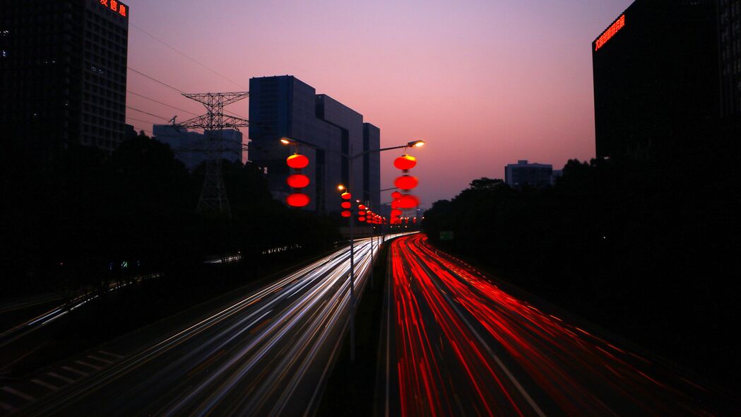夜城灯光璀璨，中国交通美景4K高清壁纸，3840x2160分辨率畅享下载