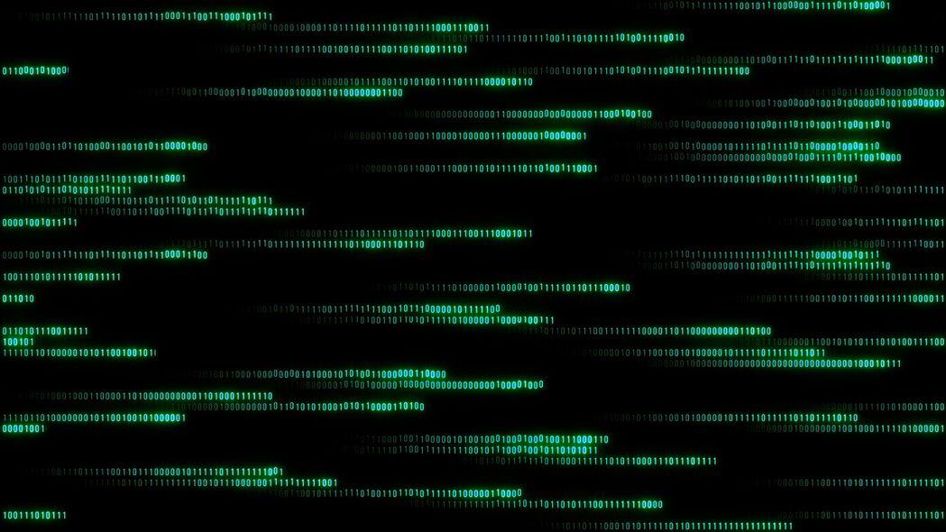 3840x2160超高清4K数字壁纸，矩阵二进制代码背景图片，免费下载