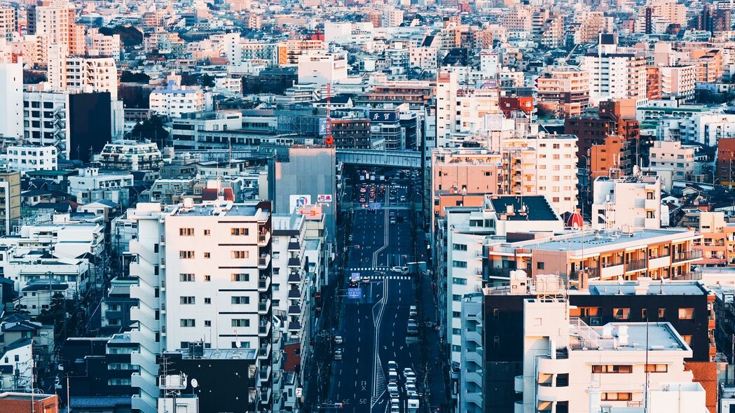 城市街道风景，东京建筑物4K壁纸，3840x2160高清下载