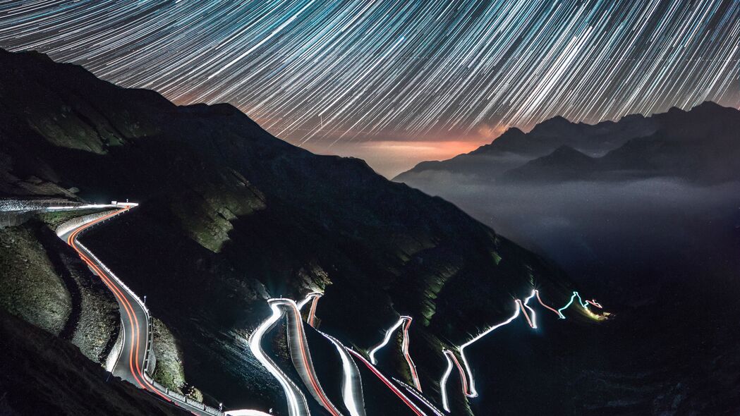 高海拔Stelvio道路夜景，意大利绝美4K壁纸（3840x2160高清下载）