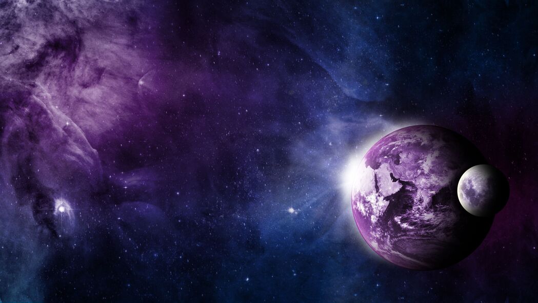 地球月球宇宙星云4K超高清壁纸，3840x2160精选背景图片下载
