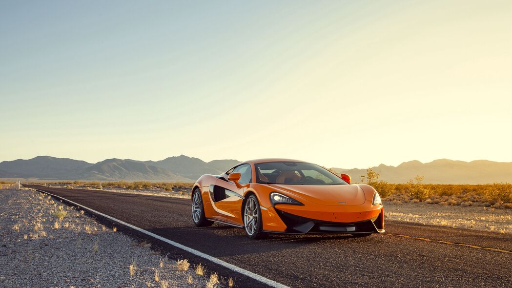 mclaren 570s 橙色跑车 4K高清壁纸下载，3840x2160分辨率