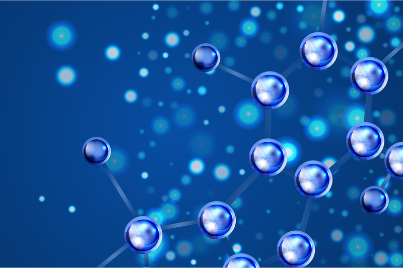 科技分子粒子背景矢量图，高清JPG素材，商务科技AI设计必备下载