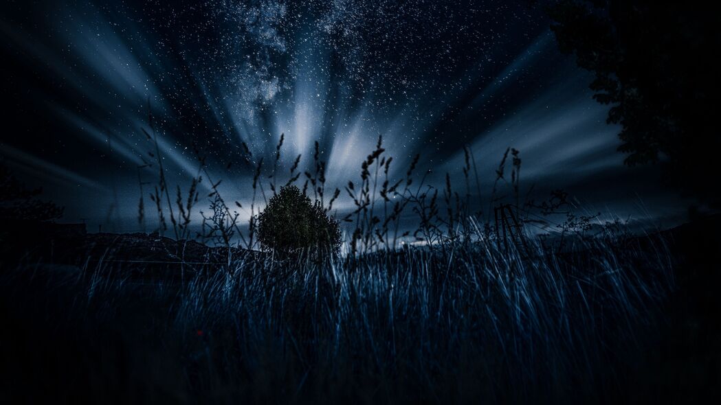 星空草夜，绝美4K壁纸，3840x2160超清背景图片，免费下载！