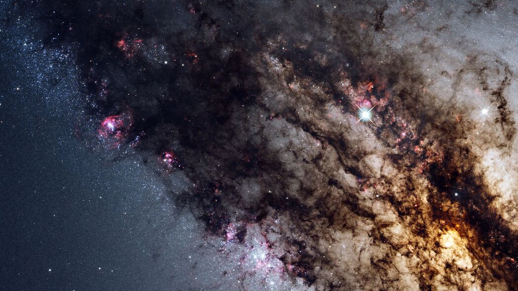 3840x2160超高清星系宇宙星星闪光壁纸，精美太空背景图片免费下载