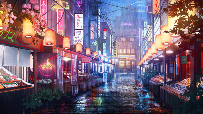 卡通都市夜景海报背景，高清JPG+手绘PSD素材，一键下载！