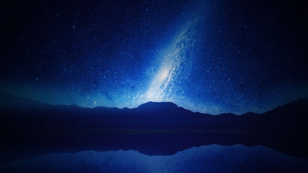 山脉星河映夜空，4K高清壁纸任你选