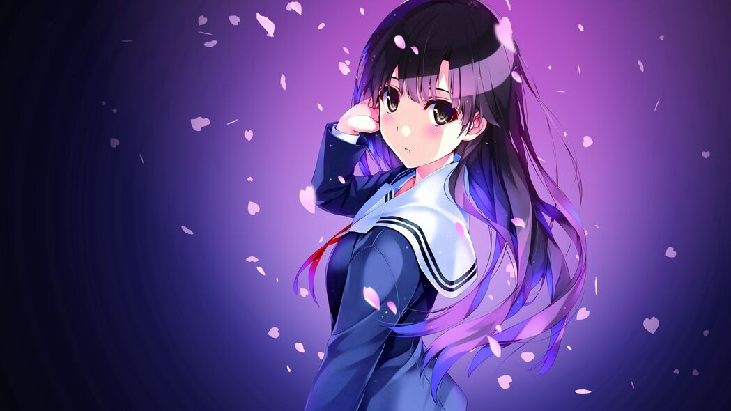 3840x2160高清动漫女学生制服壁纸，精美背景图片免费下载