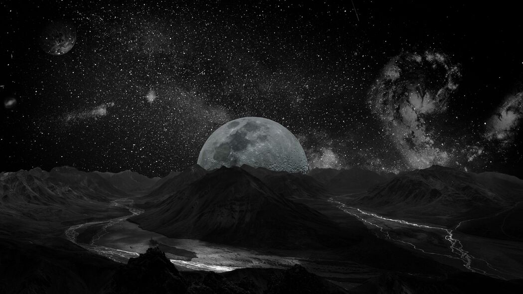 月球行星恒星星系太空，超高清4K壁纸下载（3840x2160分辨率）