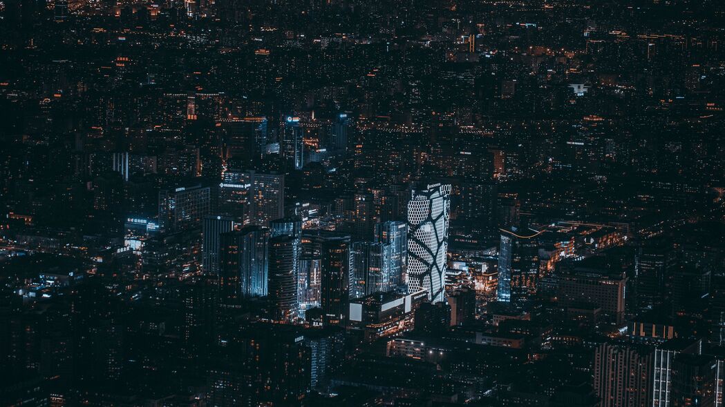 北京夜城，摩天大楼俯瞰，4K超清壁纸（3840x2160）高清下载