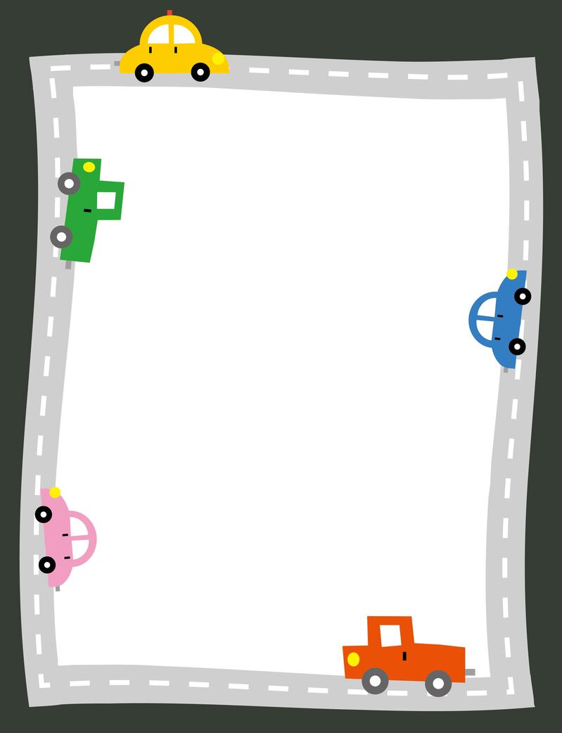 矢量卡通手绘道路边框背景，创意高清JPG与AI设计素材下载