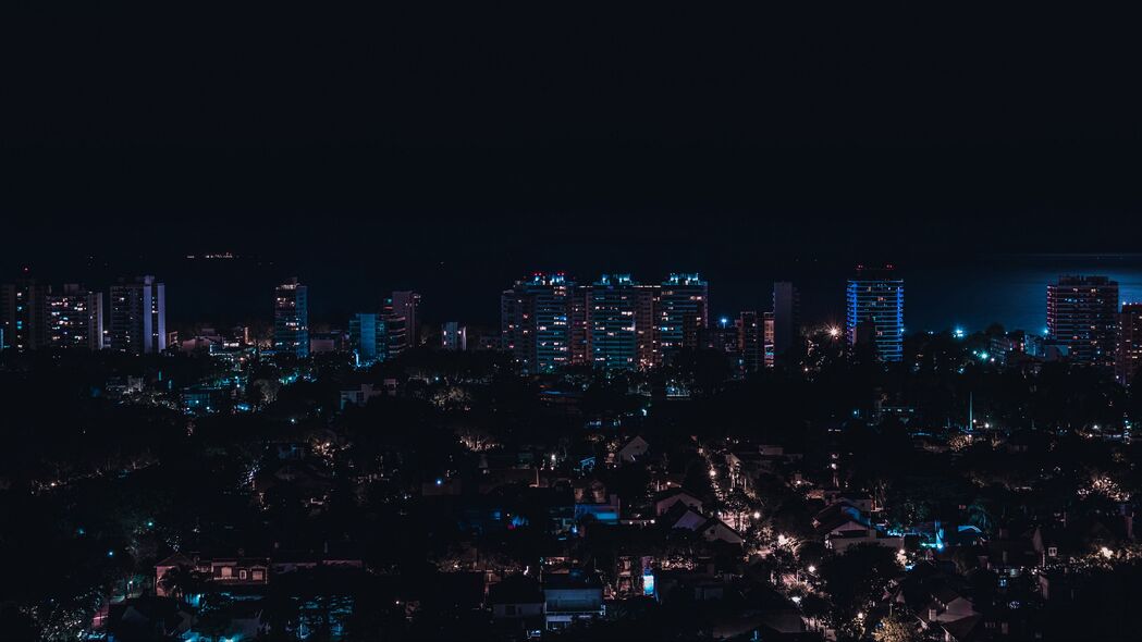 阿根廷夜城，Olivos建筑之美，璀璨城市灯光4K壁纸，3840x2160高清下载