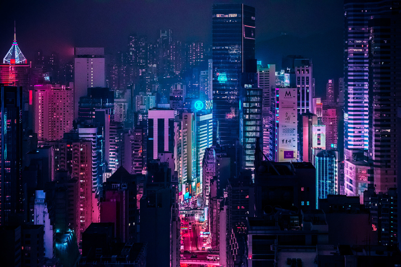 魅影城市夜景JPG图片，高清质感纹理设计素材下载