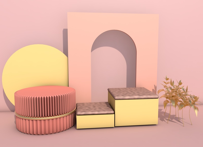 展台C4D制作，高清JPG质感纹理素材，一键下载！