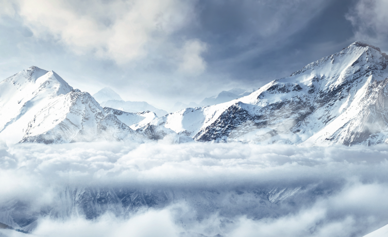 寒冷雪山高清摄影，冰天雪地JPG图片/风景设计素材下载