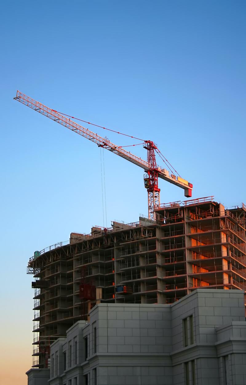 工地建筑吊塔城市风光，高清JPG图片摄影与设计素材下载