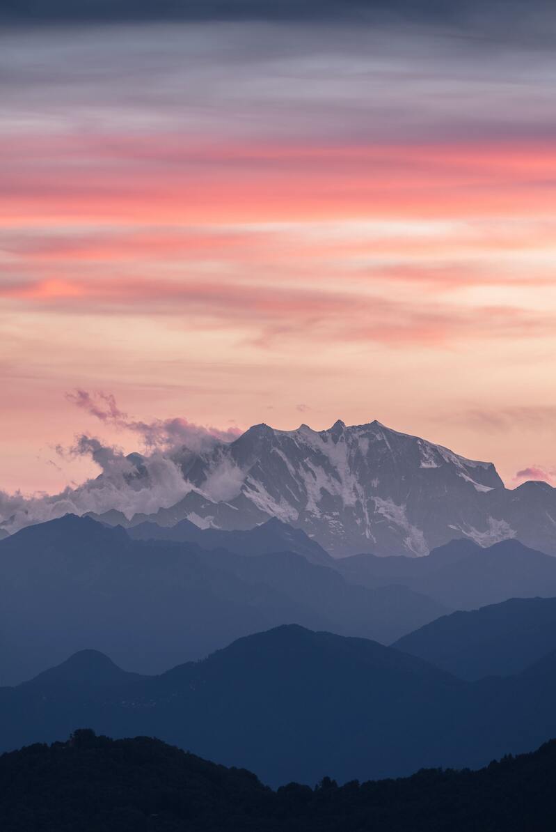 自然风光摄影，山峰晚霞美景高清JPG素材下载/风景设计首选
