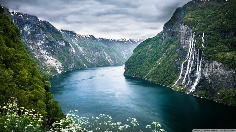 高山流水草地天空绝美摄影，JPG高清风景素材下载