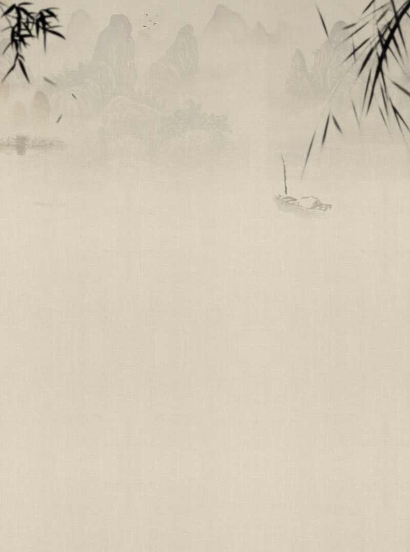 中国风古韵水墨画JPG素材，复古平面广告CER设计高清下载