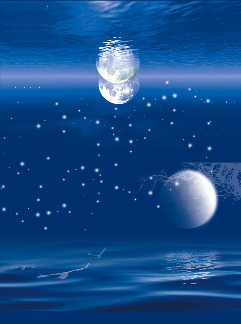 蓝色夜空背景模板，高清JPG图片摄影与风景PSD设计素材下载