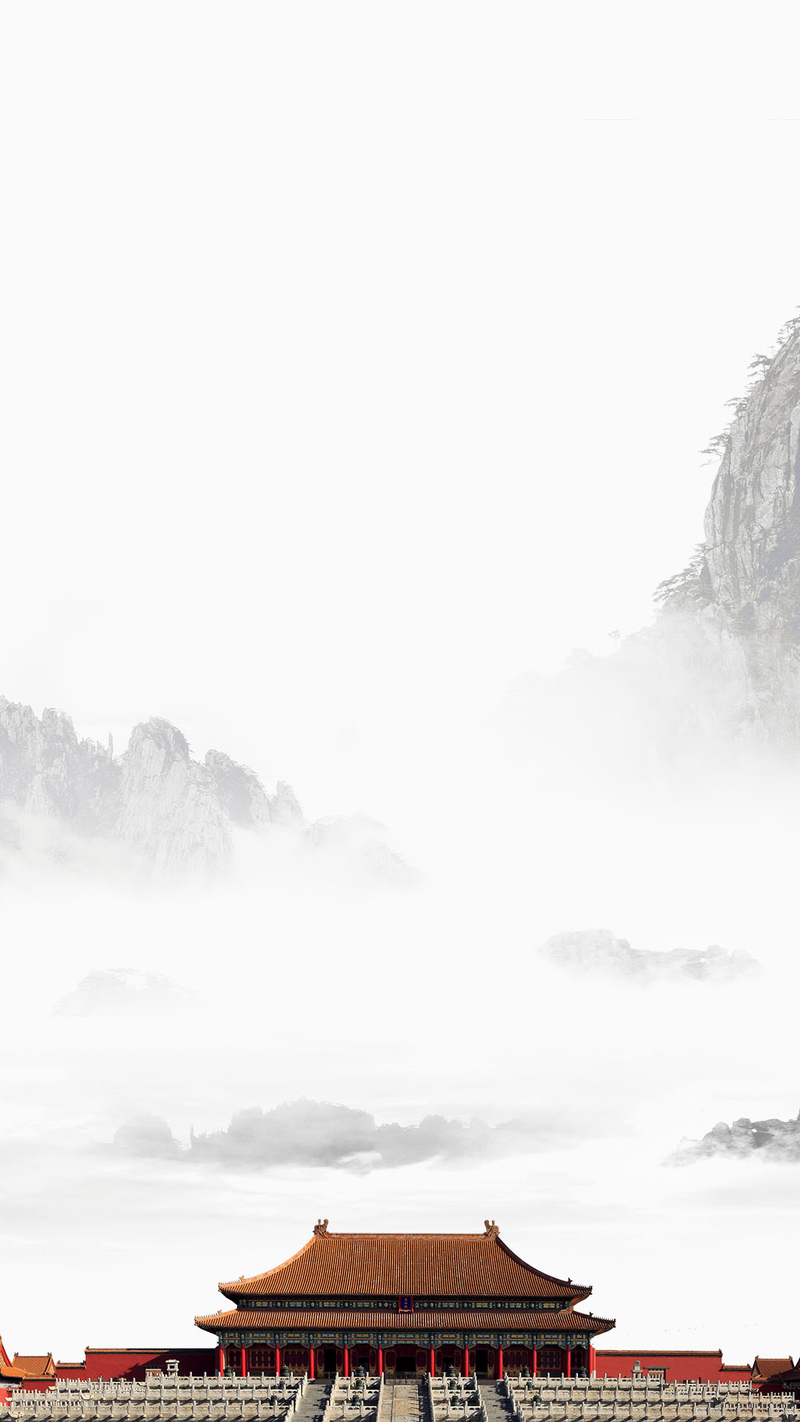 灰色中国风水墨PSD分层背景素材，高清JPG，复古设计元素，免费下载