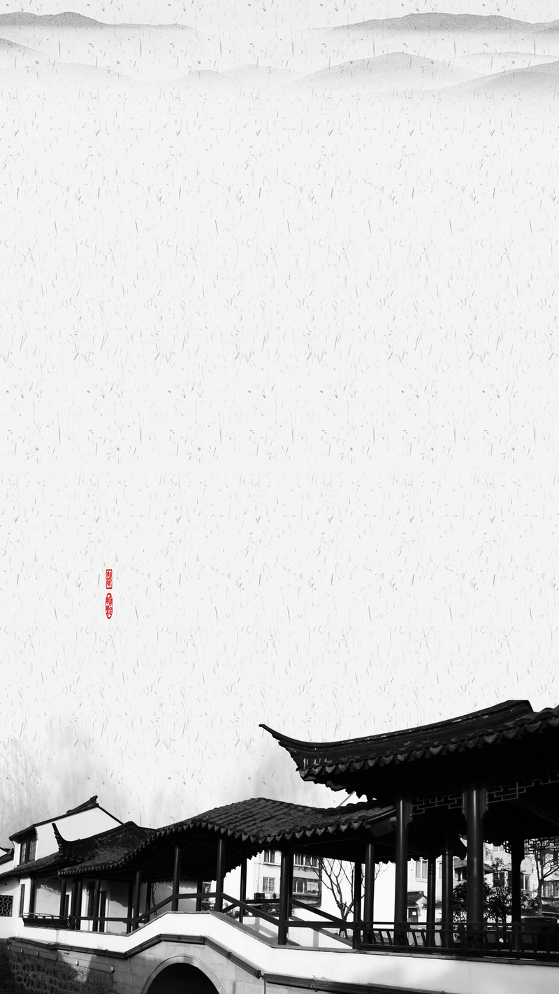 江南水乡复古背景，高清JPG/PSD中国风设计素材下载