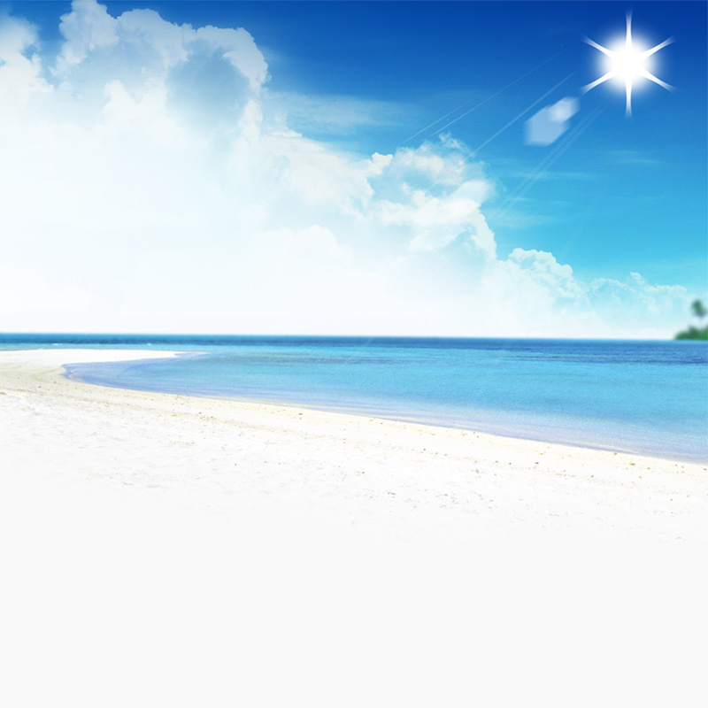 夏季海滩美景摄影，高清JPG/PSD设计素材，一键下载！