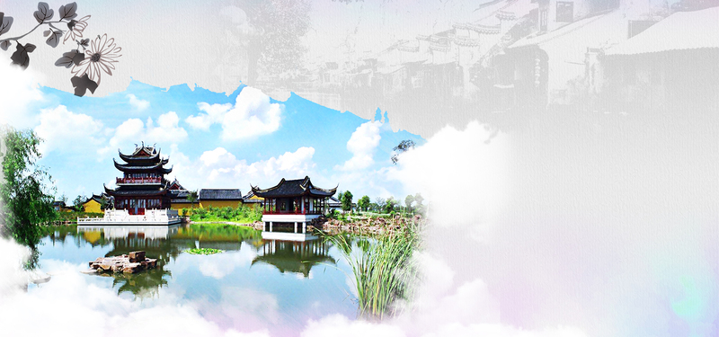 旅游宣传海报素材，高清JPG背景图片与风景PSD设计，免费下载