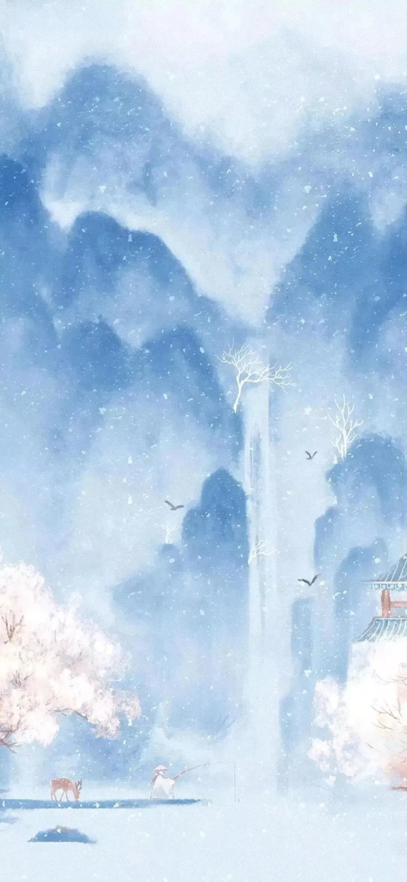 古风山水壁纸，高清JPG复古中国风设计素材下载