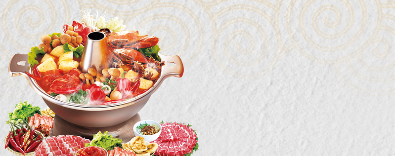 火锅季美食海报背景-517吃货节高清JPG素材，复古中国风PSD设计下载