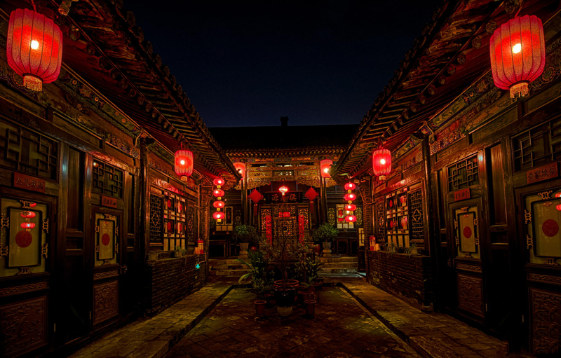 中国风灯笼背景，高清JPG与复古PSD设计素材，一键下载