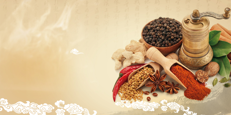 调料佐料粮油店复古中国风广告海报背景素材，高清JPG/PSD设计模板下载