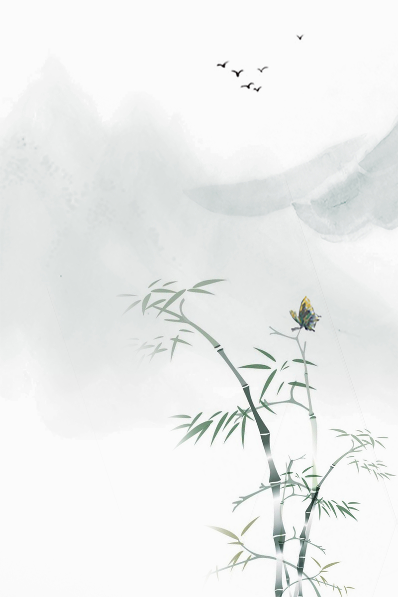 古典中国风水墨山水画，高清JPG海报与复古PSD设计素材下载