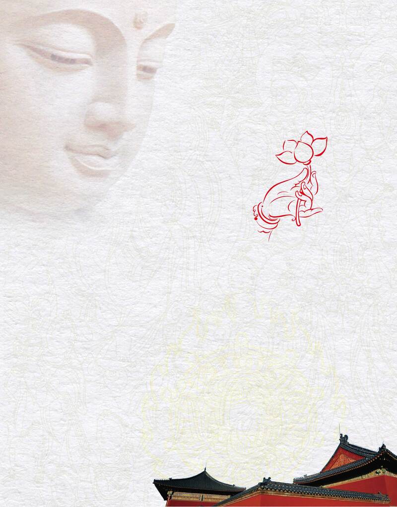 中国风佛像九寨祈福海报背景PSD/JPG设计素材，复古高清下载