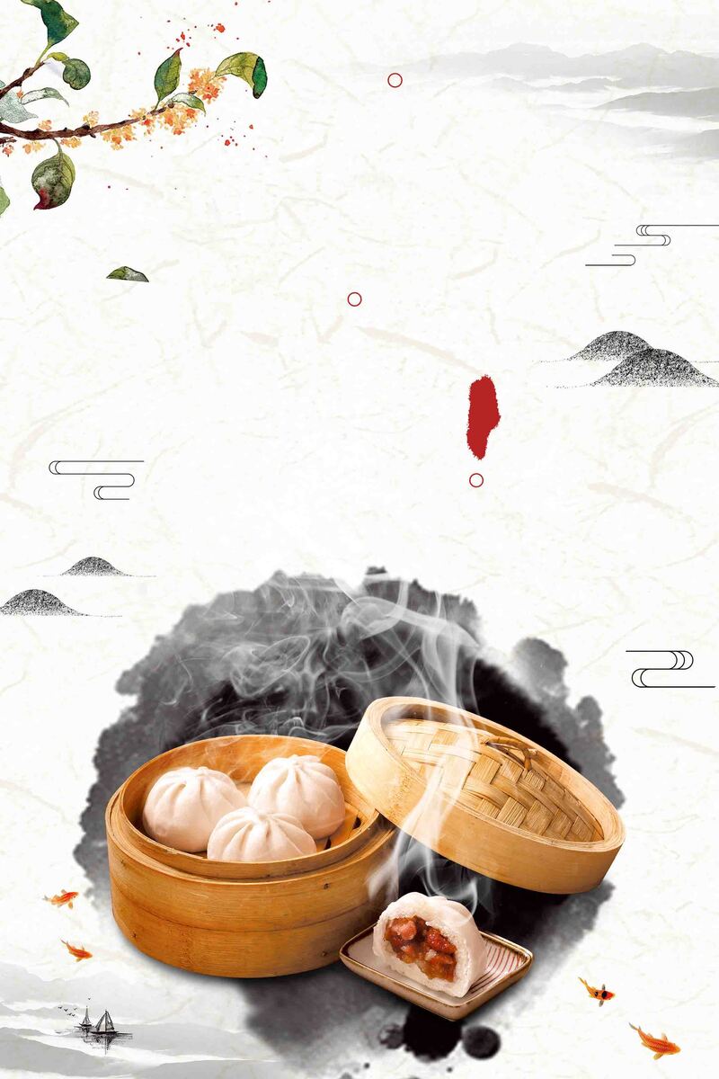 中国风小笼包，复古高清JPG图片与PSD设计素材，一键下载！