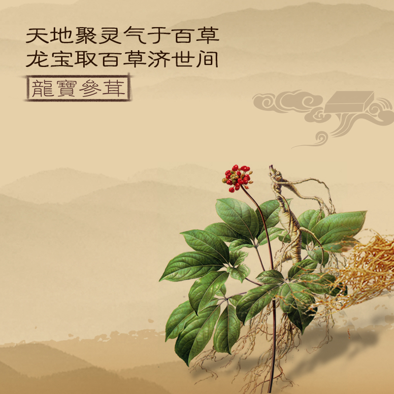 保健品中草药，复古中国风主图高清JPG与PSD设计素材，一键下载！