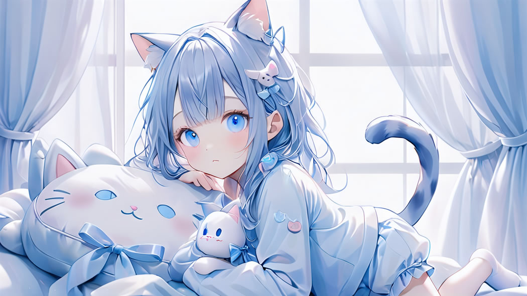 二次元幻想，可爱猫娘精选壁纸，高清8K（7680x4320）动漫美图下载