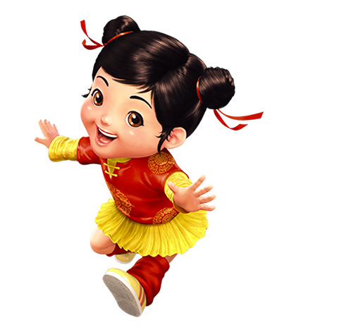 春节福娃PNG透明图，中国风高清装饰元素，AI设计素材免费下载