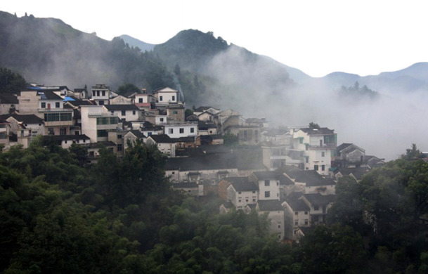 黄山脚下坡山古村美景，高清PNG透明背景图片，设计素材免费下载