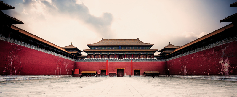 紫禁城复古背景图，高清JPG & 中国风PSD素材下载
