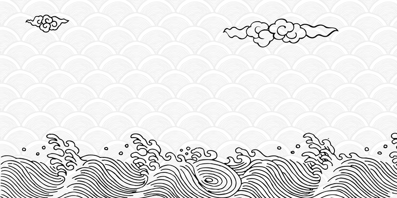 中国风复古祥云纹海报背景，高清JPG素材，免费下载！