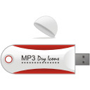 MP3桌面图标PNG透明素材，高清漂浮花瓣设计，免费下载