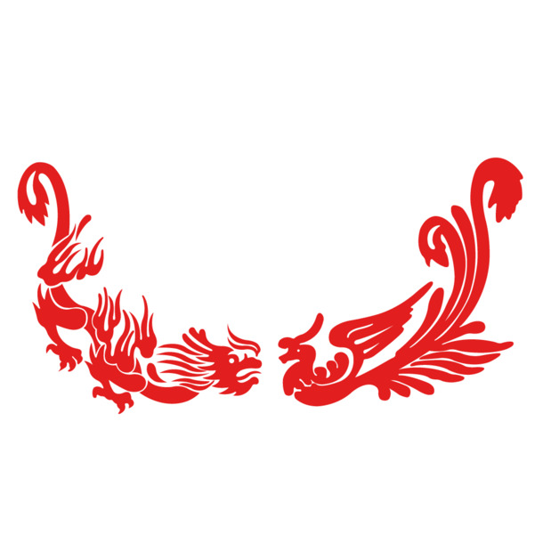龙凤图案高清PNG素材，透明免扣元素及AI设计资源下载
